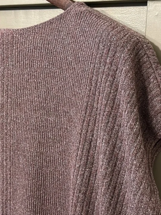 Aritzia Wilfred Free Knit Shirt Dress Oversized Relaxed Fit Purple Size Small - Picture 9 of 12